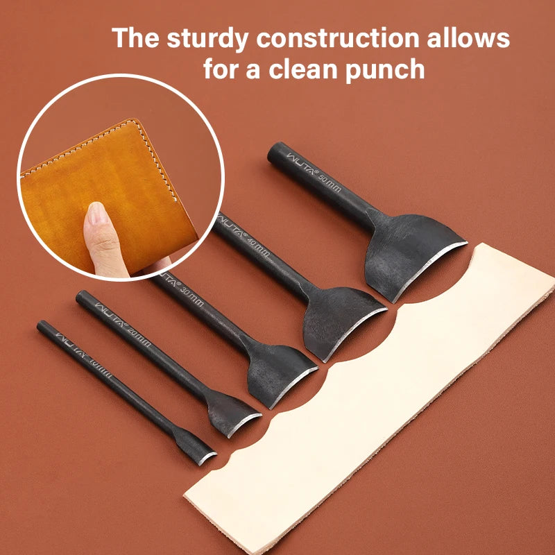 Leather Corner Punch Cutter Knife 1/4 Round Punches Arc-Shaped Cutting Die DIY Strap Belt Wallet Leather Craft Tools | WUTA