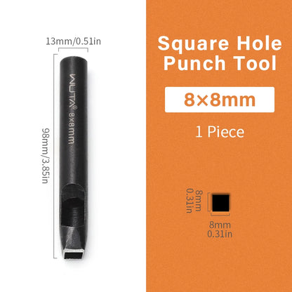 Square Leather Hole Punch Set Oblong Punching Tool | WUTA