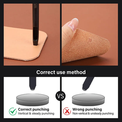 Square Leather Hole Punch Set Oblong Punching Tool | WUTA