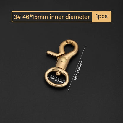 Brass Leather Snap Hook Lobster Clasps Swivel Clips|WUTA