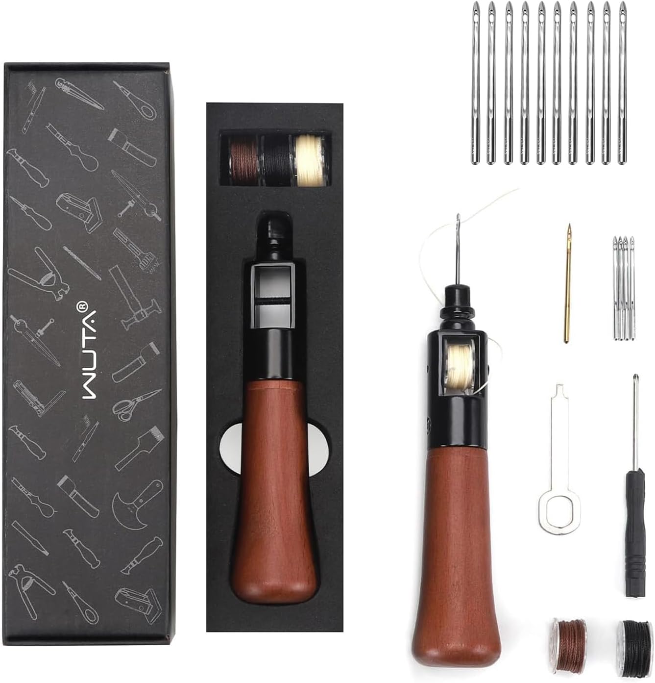 Repair Stitch Kit Leathercraft Stitch Awl Tool Set | WUTA