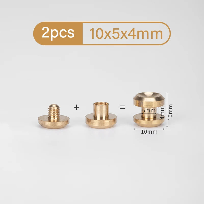 Solid Brass Chicago Screws Nail Concave Head Rivets Durable| WUTA