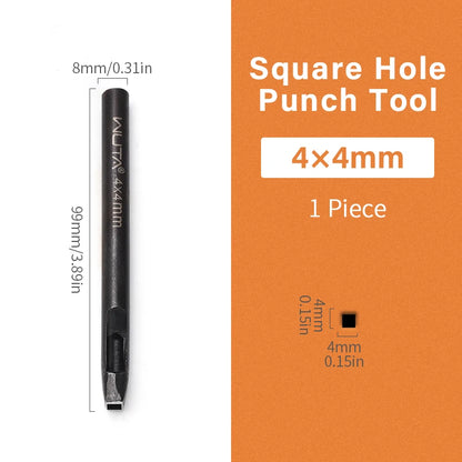 Square Leather Hole Punch Set Oblong Punching Tool | WUTA