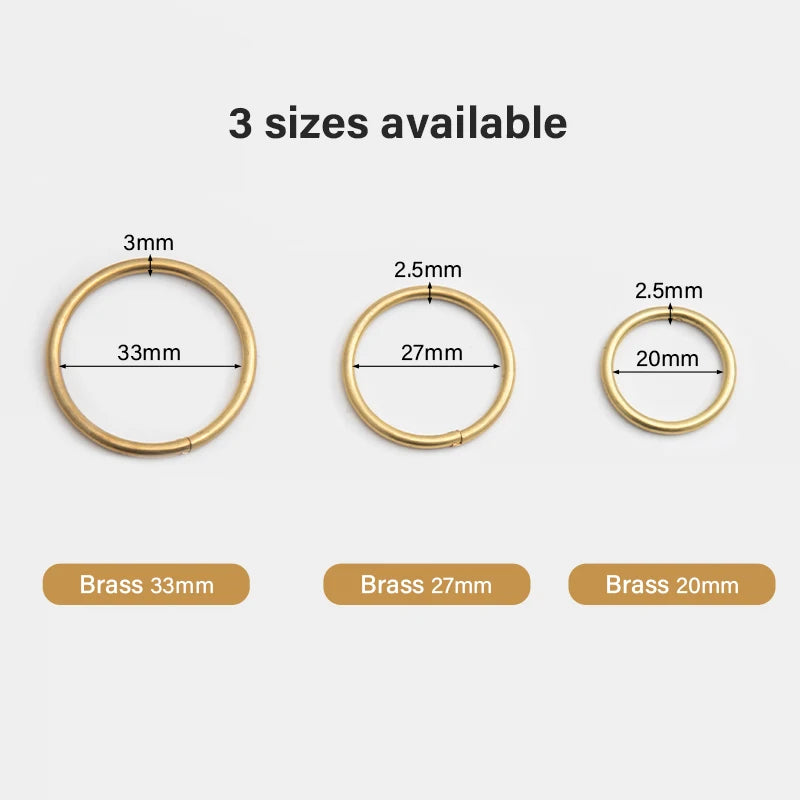 Solid Brass Key Holder Rings Hook Hardware Split Ring Round Key Holder  | WUTA