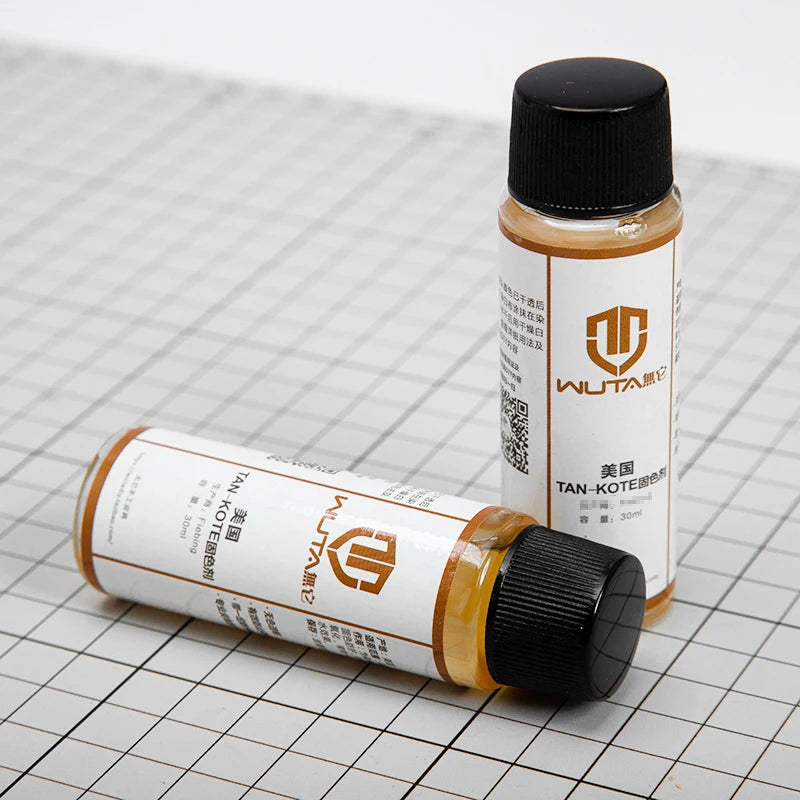 WUTA 1x30ml Leather Surface Treatment Agent Tan-Kote Leather Dye Protective Wax Finish Carnauba Creme White Foggy Waxed Coating