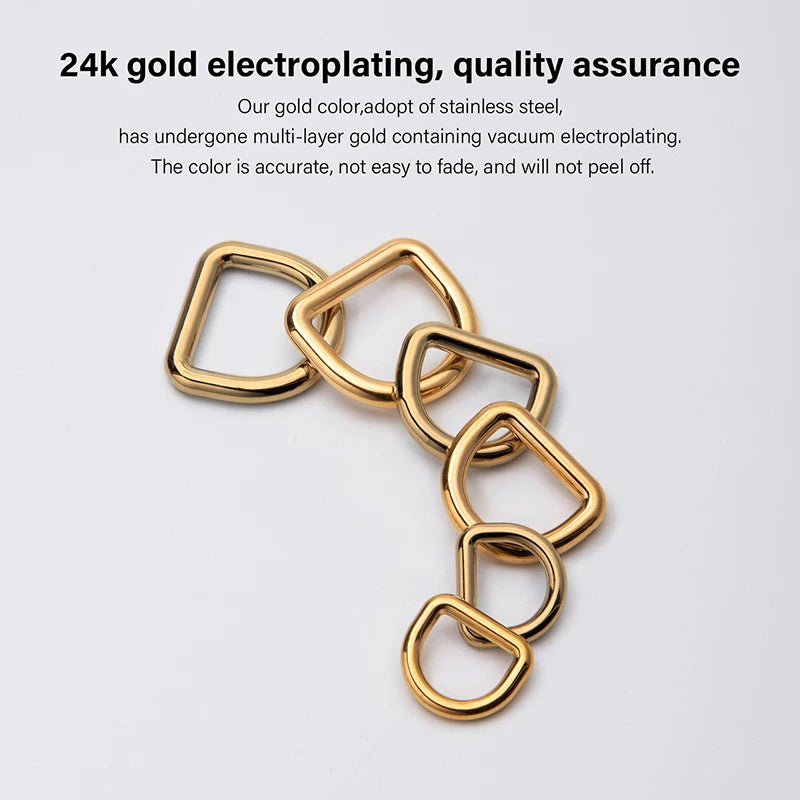 Stainless Steel No Interface Brass D Ring Buckle Dog Collar Ring| WUTA