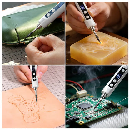 WUTA Cordless Soldering Iron Kit -Rechargeable Portable Soldering Iron with Digital Display