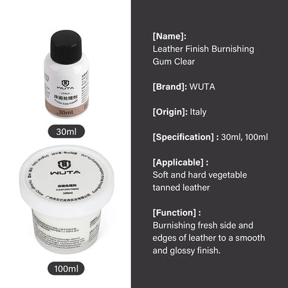 Leather Protectant Gum Leather Finish Tokonole Rougher Burnisher Gum Handcraft CMC Clear | WUTA