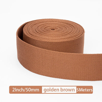 Solid Color 5 Meter Webbing Straps Canvas Belt For Bag Strap Accessories | WUTA