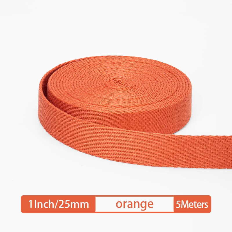 Solid Color 5 Meter Webbing Straps Canvas Belt For Bag Strap Accessories | WUTA