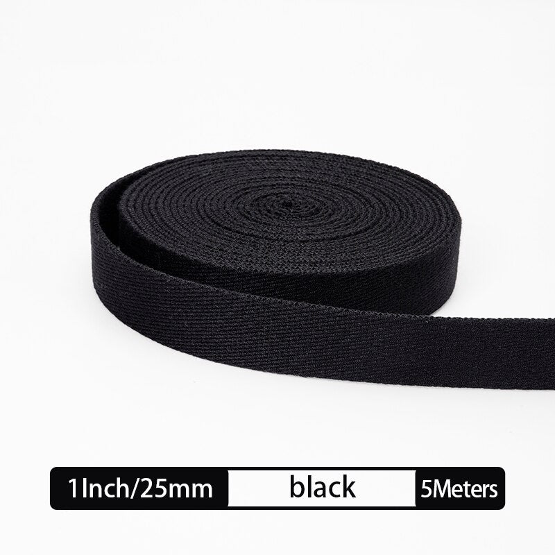 25mm Black Elastic Tape - Per Metre