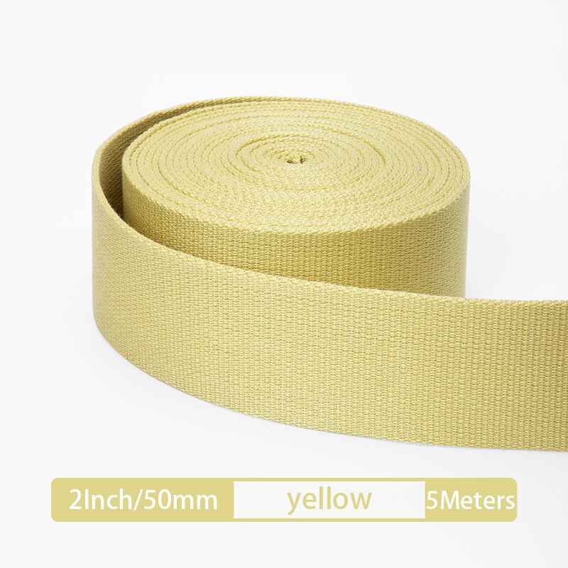 Solid Color 5 Meter Webbing Straps Canvas Belt For Bag Strap Accessories | WUTA