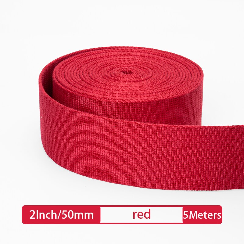 Solid Color 5 Meter Webbing Straps Canvas Belt For Bag Strap Accessories | WUTA