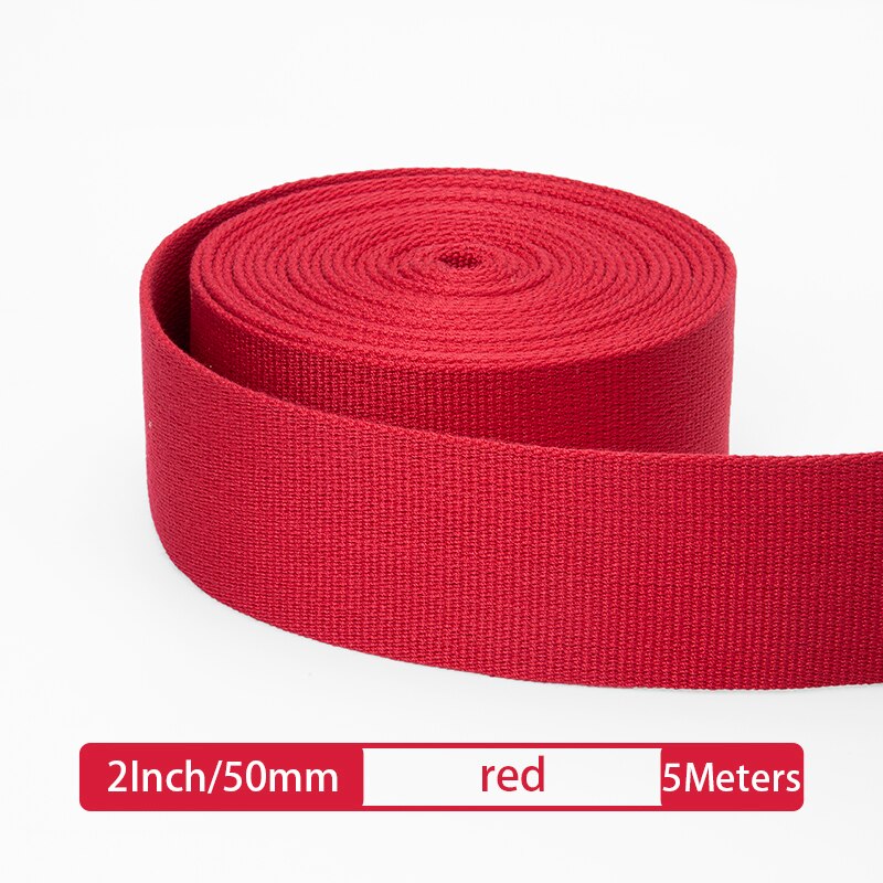 WUTA 5 Meter Webbing Straps Thickened Nylon Belt Solid Color For Seat Belt  DIY Replacement Bag Strap Accessories Shoulder Strap