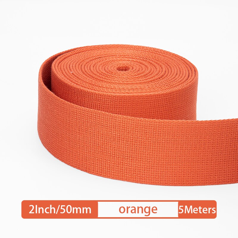 Solid Color 5 Meter Webbing Straps Canvas Belt For Bag Strap Accessories | WUTA