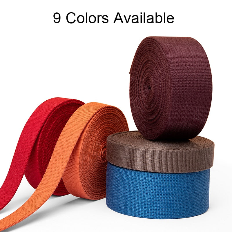 Webbing Strap Canvas Webbing Thick Cotton DIY Craft Belt Strap Accessories  5 Meter 25/50mm | WUTA