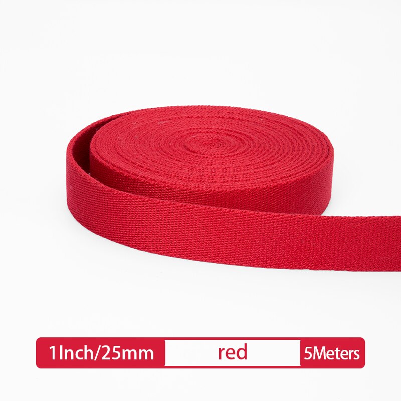 Solid Color 5 Meter Webbing Straps Canvas Belt For Bag Strap Accessories | WUTA