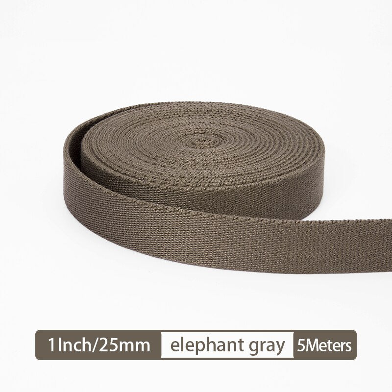 Solid Color 5 Meter Webbing Straps Canvas Belt For Bag Strap Accessories | WUTA