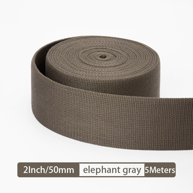 Cotton Webbing 1.5 Gray Strap Webbing Canvas/ Polyester Webbing