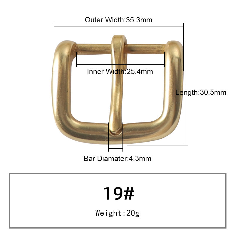 Solid Brass Belt Buckle Pure Copper  | WUTA