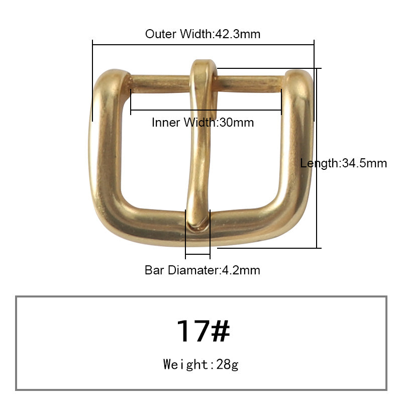 Solid Brass Belt Buckle Pure Copper  | WUTA