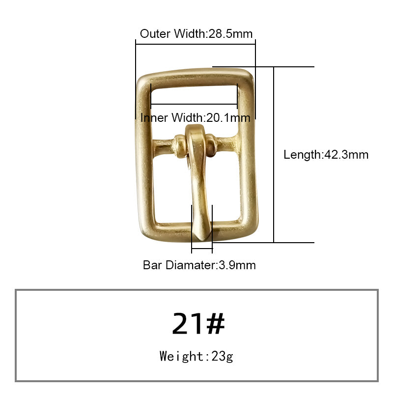 Solid Brass Belt Buckle Pure Copper  | WUTA