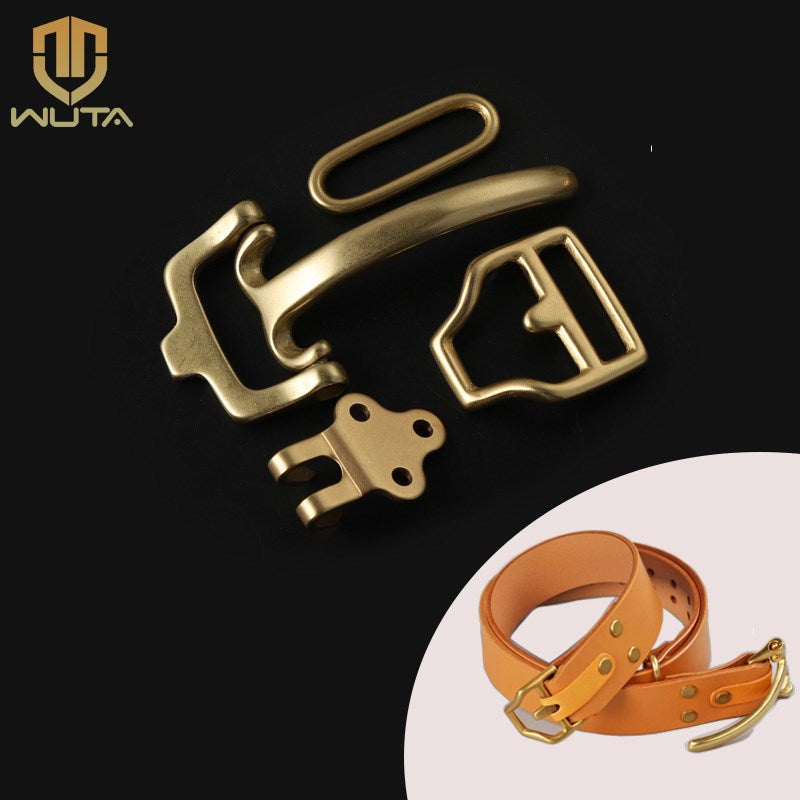 Solid Brass Cavalry Buckles Belt Buckle Leather Craft Hardware Accessories | WUTA