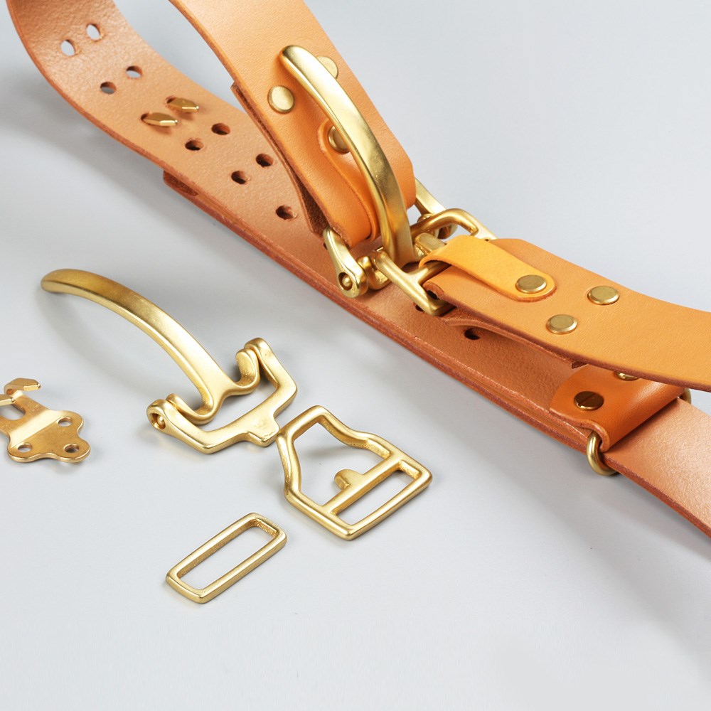 Solid Brass Cavalry Buckles Belt Buckle Leather Craft Hardware Accessories | WUTA