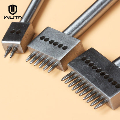 Round Hole Punch Row Prong Stitching Tools 2/6 Holes 4/5/6/8mm Spacing | WUTA