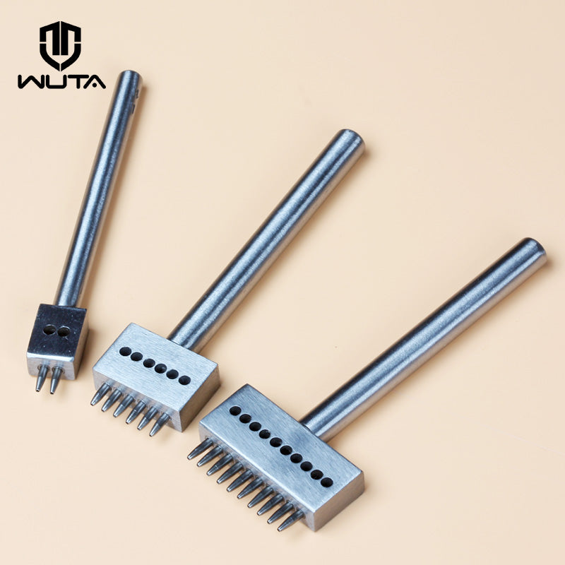 Round Hole Punch Row Prong Stitching Tools 2/6 Holes 4/5/6/8mm Spacing | WUTA