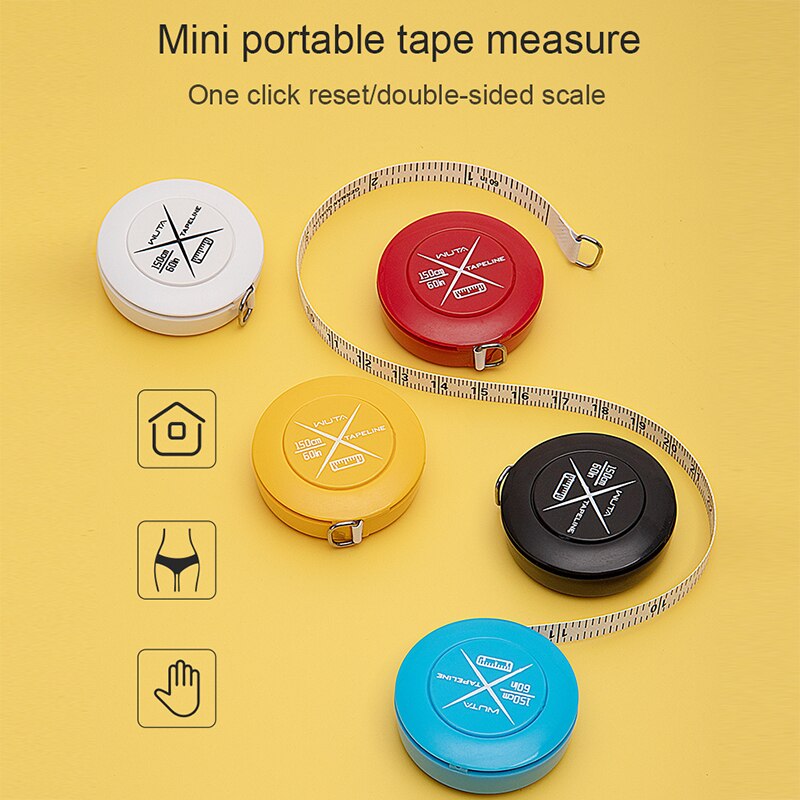 Mini Portable Retractable Ruler Tape Measure,Centimeter Inch Roll
