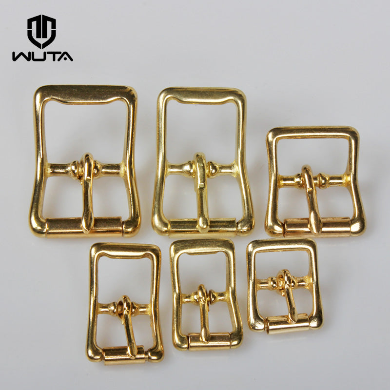 Solid Brass Center Bar Roller Buckle & Belts DIY Leather Accessory Six Size For Choose | WUTA