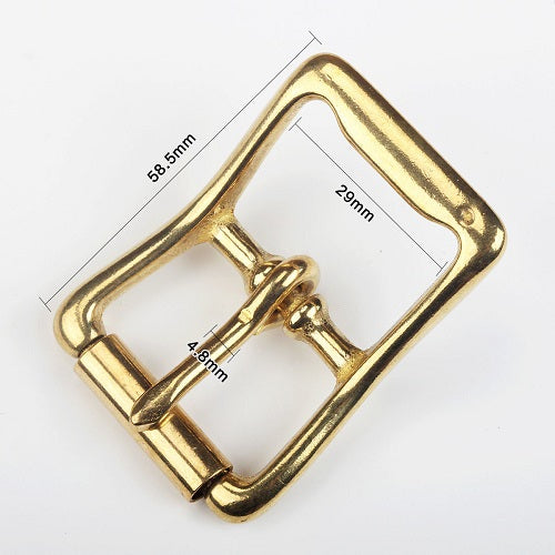 Solid Brass Center Bar Roller Buckle & Belts DIY Leather Accessory Six Size For Choose | WUTA