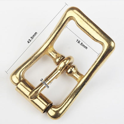Solid Brass Center Bar Roller Buckle & Belts DIY Leather Accessory Six Size For Choose | WUTA