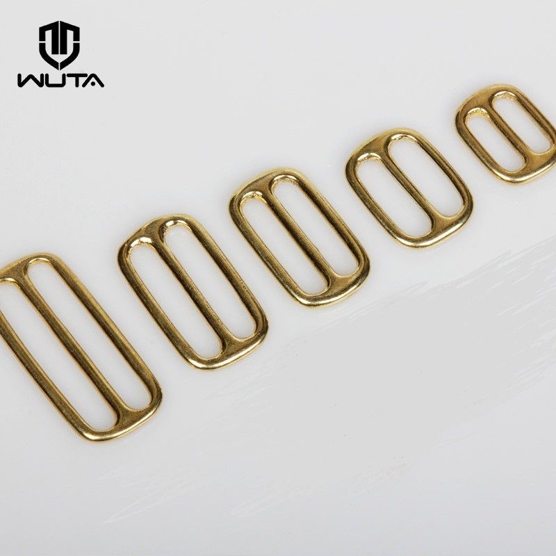 Solid Brass Slider Tri-Glide 3Bar Rectangle Adjust Buckle | WUTA