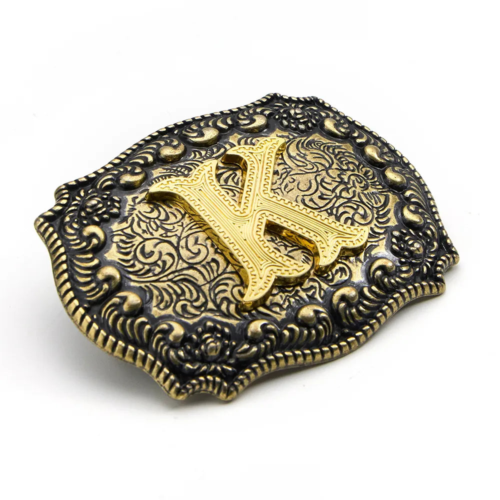 Vintage Cowboy Belt Buckles Western Rodeo Style Personalized Single Initial A-Z| WUTA