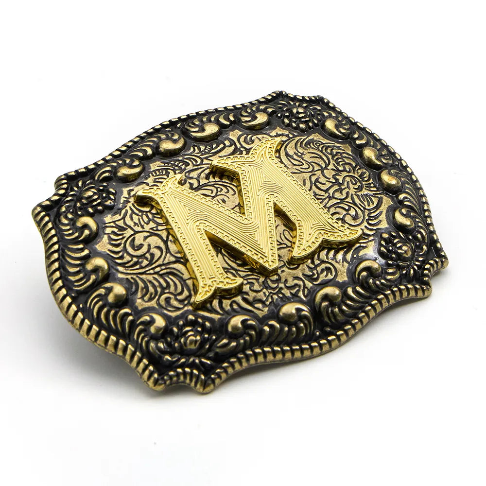 Vintage Cowboy Belt Buckles Western Rodeo Style Personalized Single Initial A-Z| WUTA