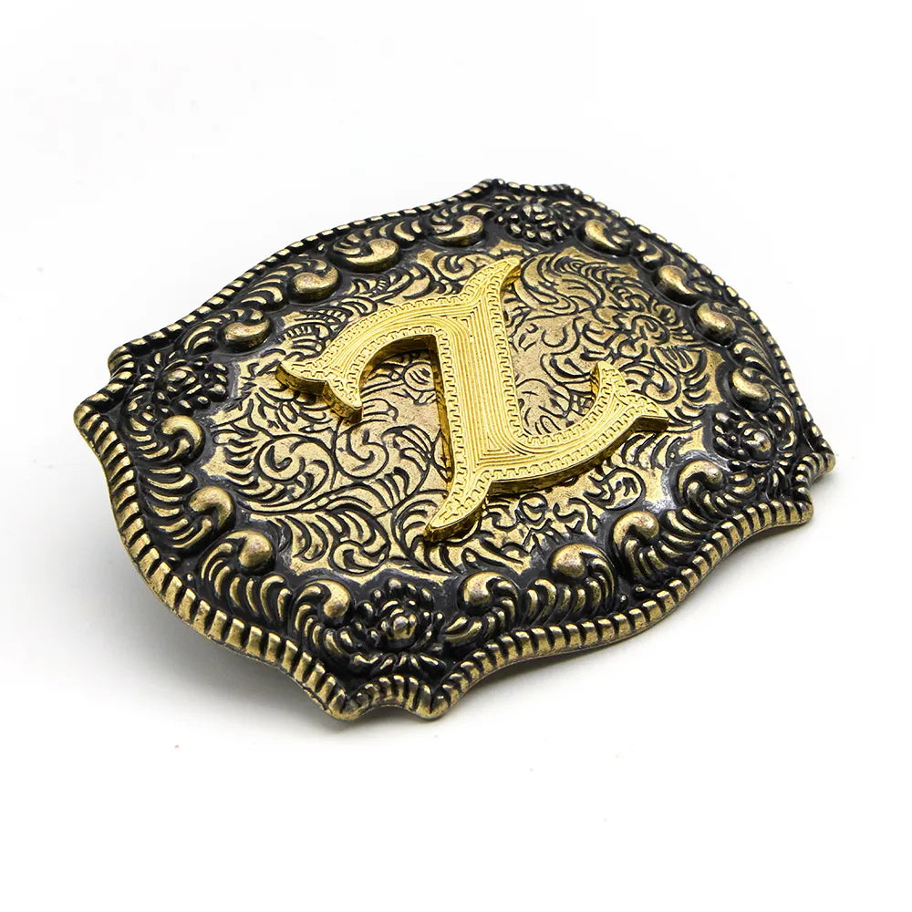 Vintage Cowboy Belt Buckles Western Rodeo Style Personalized Single Initial A-Z| WUTA