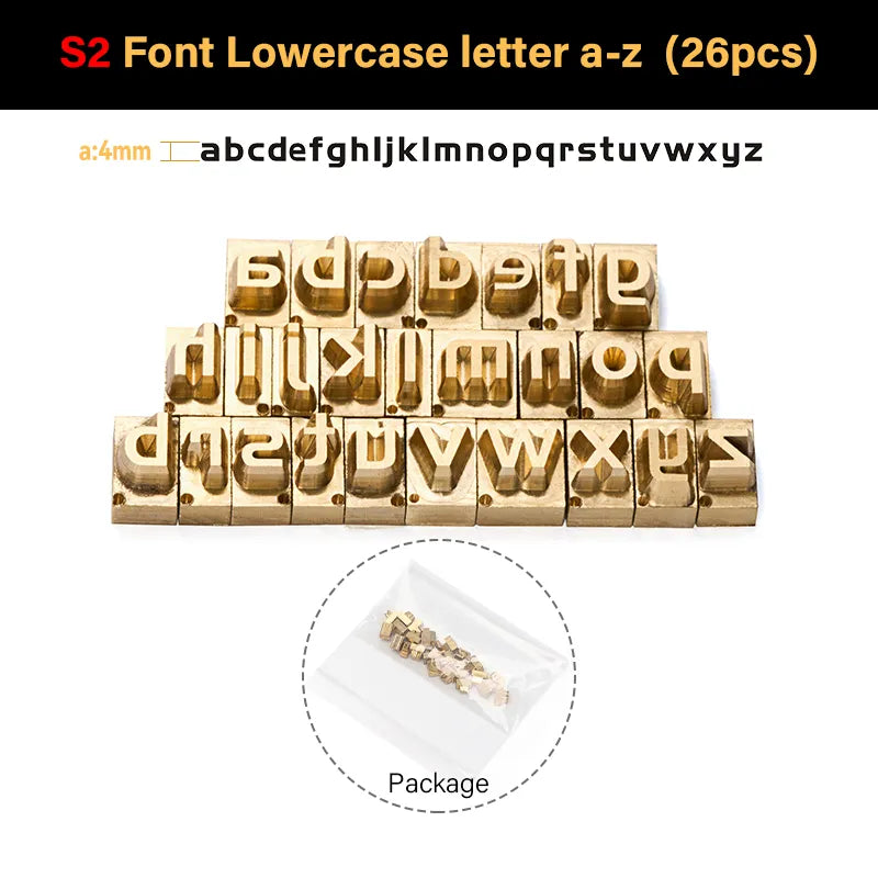 Brass Stamping Letters Kits Numbers Alphabets Symbols Characters Embossing Molds Leather Stamping Tool|WUTA