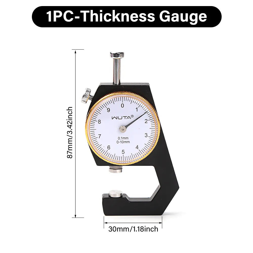 WUTA Leather Thickness Gauge Measuring Tools 0-10mm/0.1mm