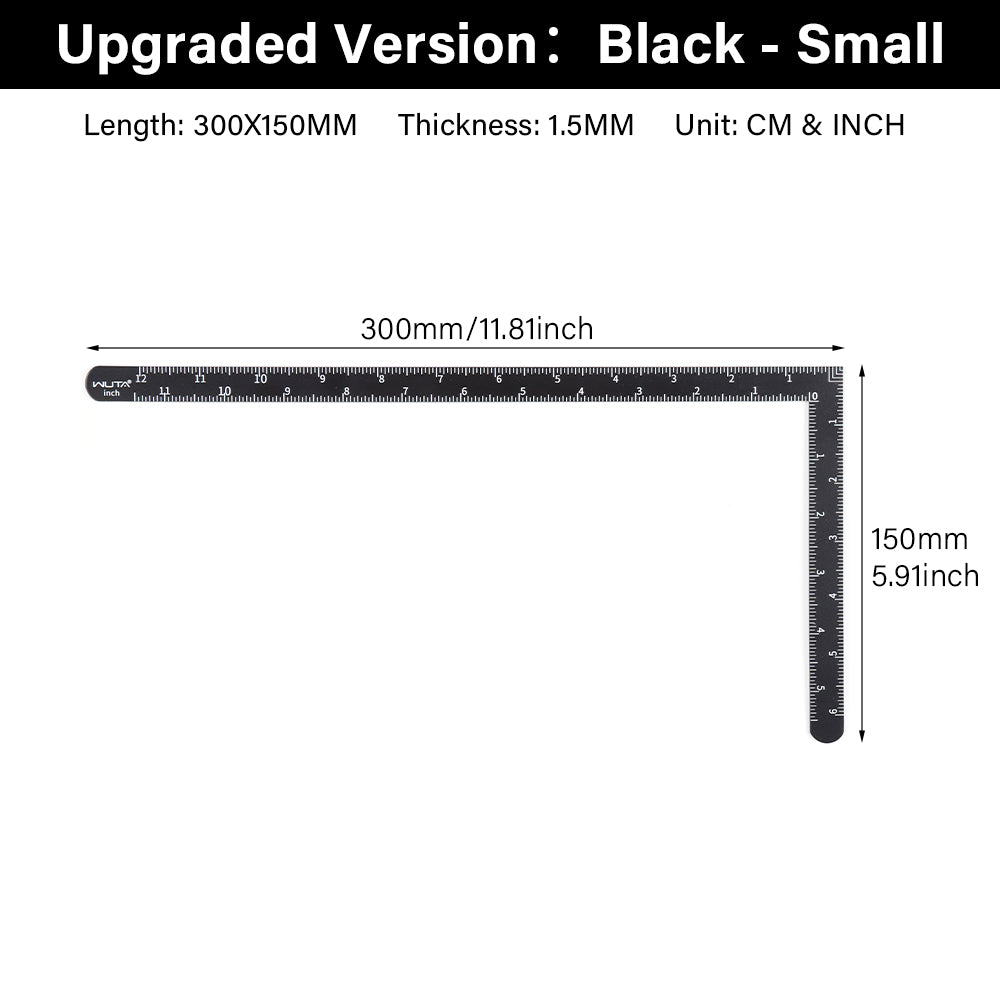 Leather Craft Ruler Metal L-Shaped Ruler 300X200mm | WUTA