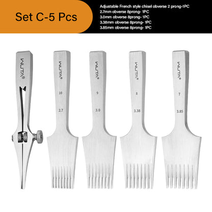 Newest Leather Chisel Punch French Style Pricking Iron Punching Tool 1.92-6.75mm|WUTA