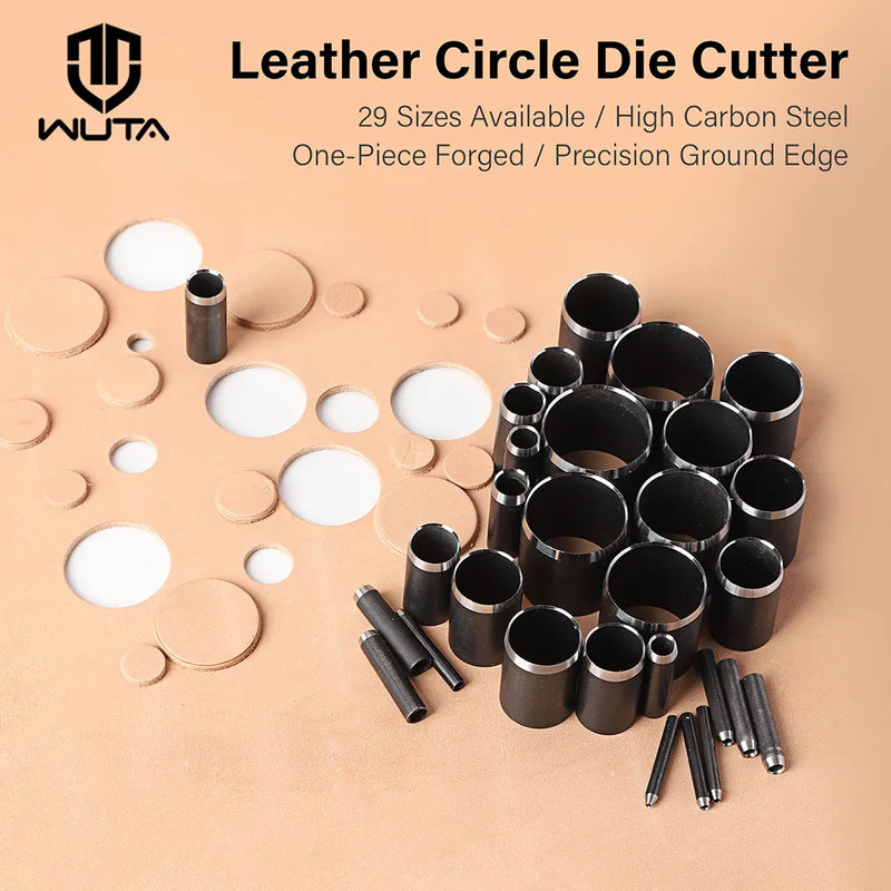 WUTA Leather Circle Cutter Tool-Circle Hole Punch Cutter for Leather, Crafts & DIY Projects