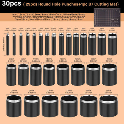 WUTA Leather Circle Cutter Tool-Circle Hole Punch Cutter for Leather, Crafts & DIY Projects