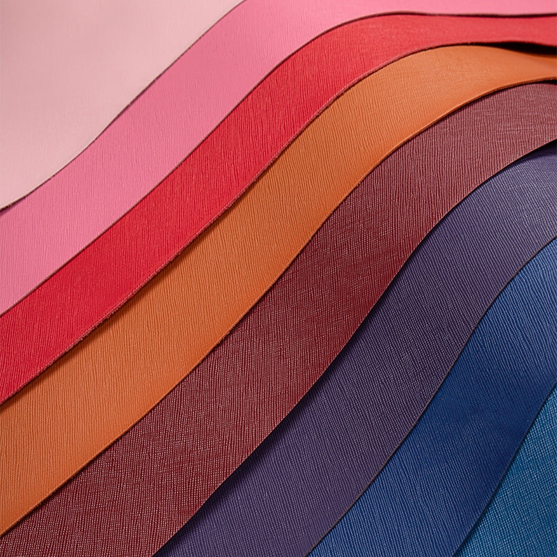 Irregular First Layer Cowhide Genuine Leather Cross Pattern Leather |WUTA