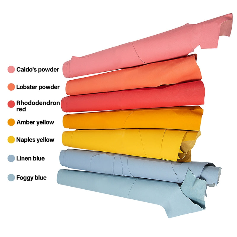 Irregular First Layer Cowhide Genuine Leather Cross Pattern Leather |WUTA