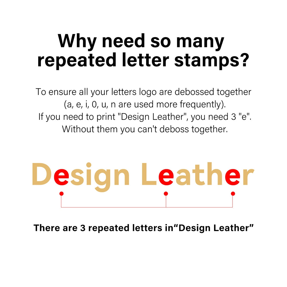 Custom Brass Stamping Letters Kit DIY Stamp Copper Numbers Alphabets Symbols Set | WUTA