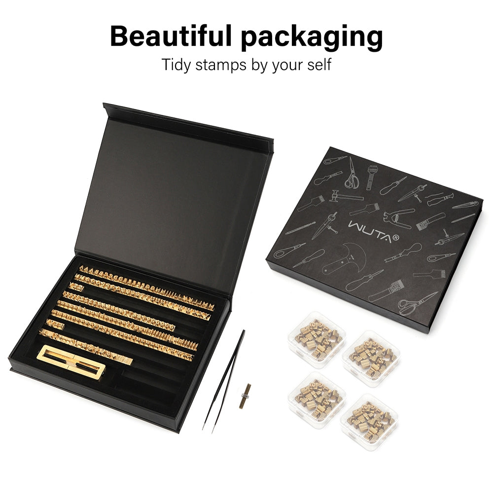 Custom Brass Stamping Letters Kit DIY Stamp Copper Numbers Alphabets Symbols Set | WUTA
