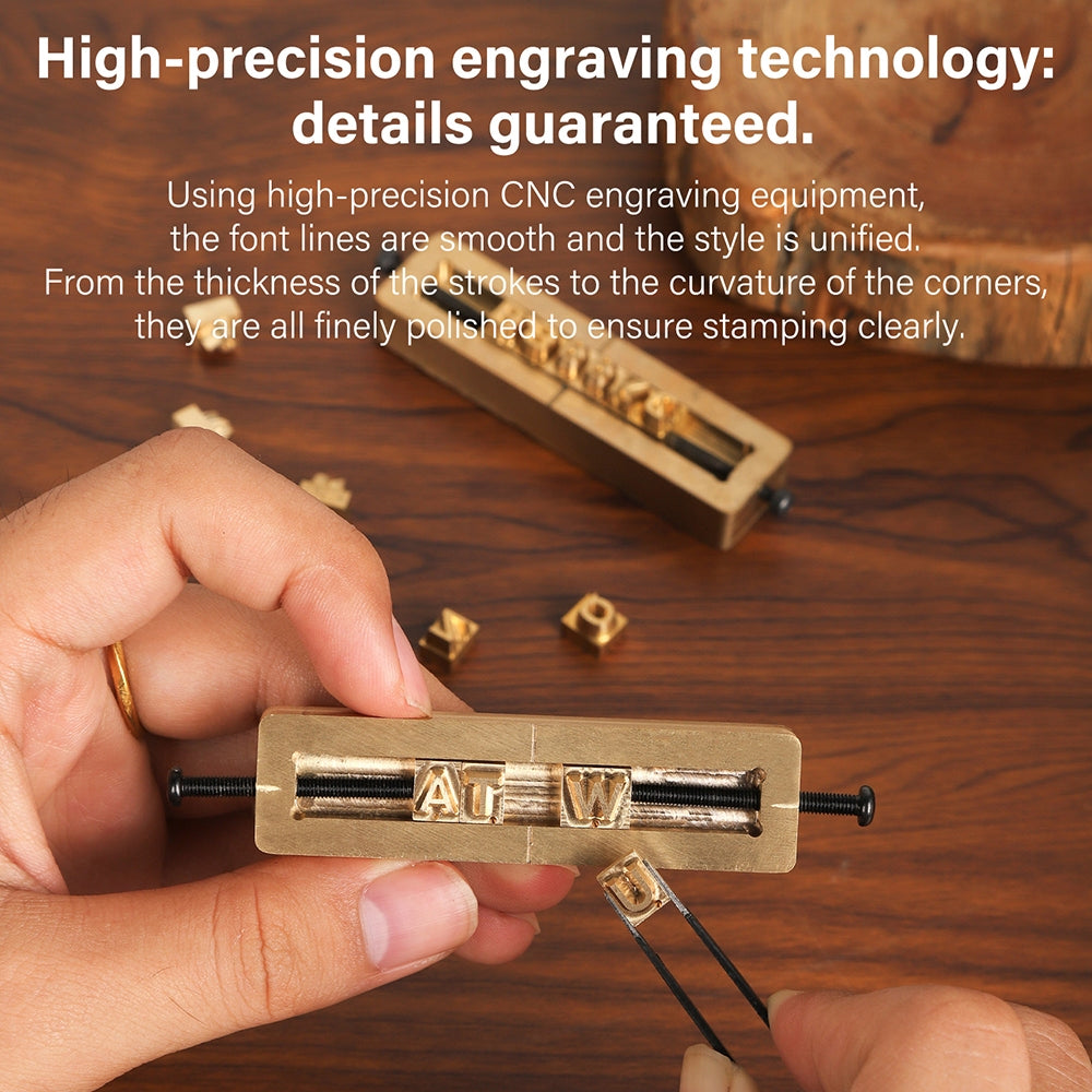 Custom Brass Stamping Letters Kit DIY Stamp Copper Numbers Alphabets Symbols Set | WUTA