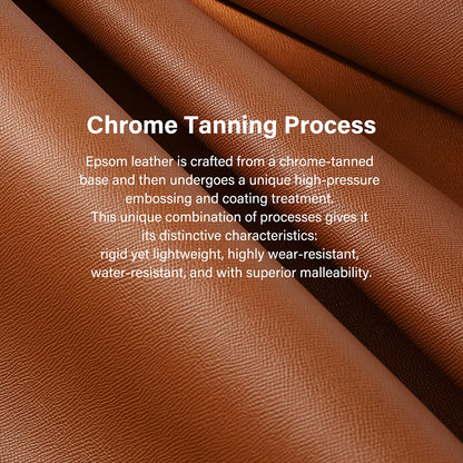 Epsom Calfskin Leather Top Grain Palm Pattern Leather 1/3/5 Sq.ft Irregular | WUTA